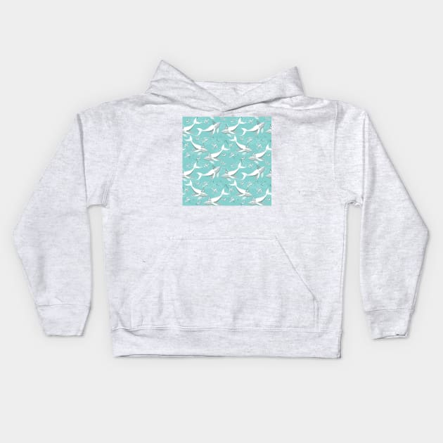 Happy Birthday Whale Kids Hoodie by SWON Design